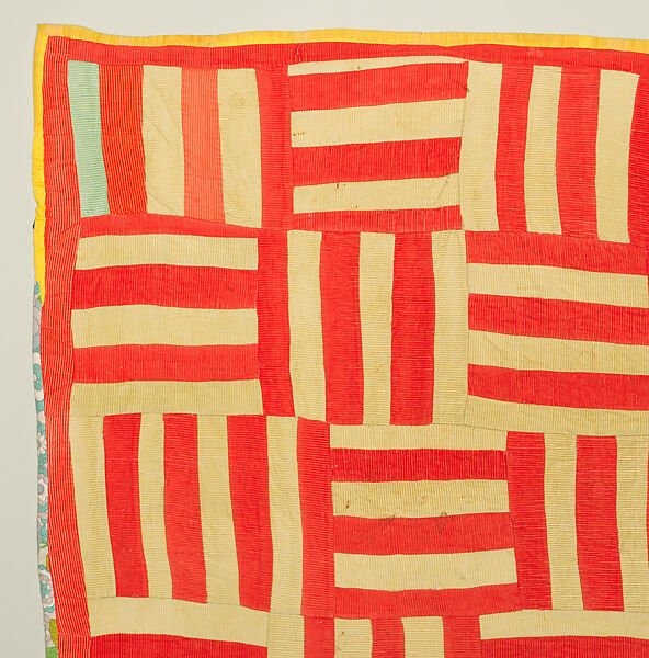 Basket-Weave quilt, Nettie Jane Kennedy (American, Boykin, Alabama 1916–2002  Boykin, Alabama), Top: cotton; back: cotton-polyester blend