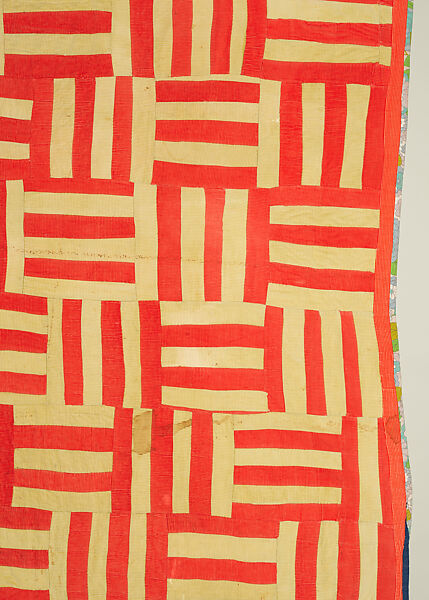 Basket-Weave quilt, Nettie Jane Kennedy (American, Boykin, Alabama 1916–2002  Boykin, Alabama), Top: cotton; back: cotton-polyester blend