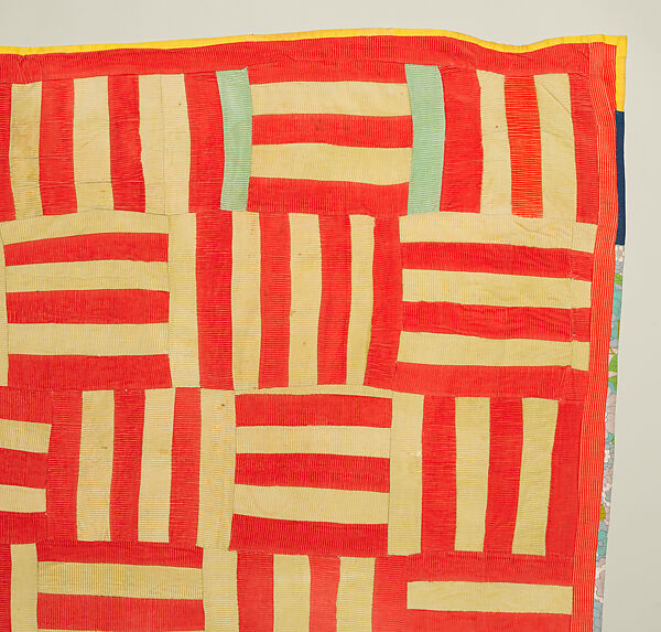 Basket-Weave quilt, Nettie Jane Kennedy (American, Boykin, Alabama 1916–2002  Boykin, Alabama), Top: cotton; back: cotton-polyester blend