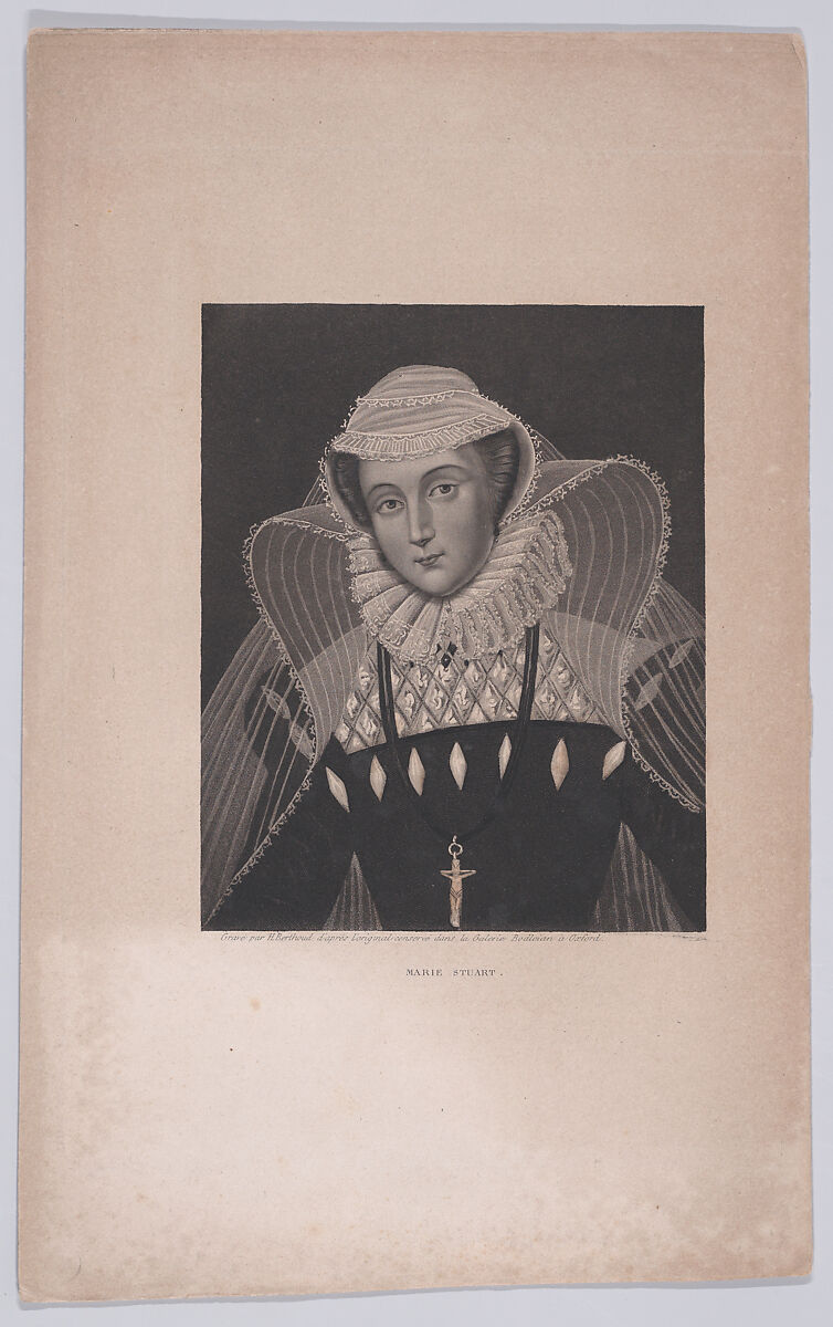 Mary, Queen of Scots (from "Les Fleurs de la morale en action: ou Recueil d'anecdotes, propres à former le couer et l'esprit des jeunes gens," page 247), Henry Berthoud (British, London 1790–1864 Paris), Stipple engraving 