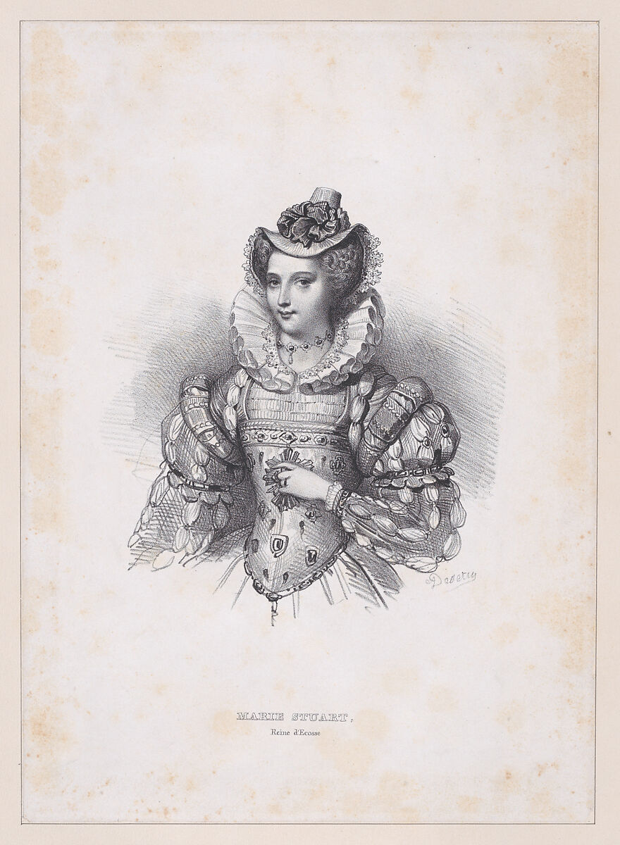 Mary, Queen of Scots, Achille-Jacques-Jean-Marie Devéria (French, Paris 1800–1857 Paris), Lithograph 