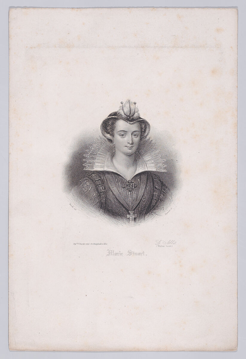 Mary, Queen of Scots, James Hopwood (British, Yorkshire 1795–after 1855), Stipple engraving 