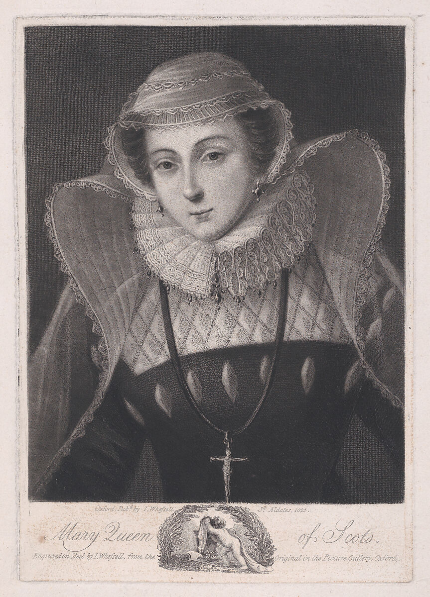 Mary, Queen of Scots, John Whessell (British, ca. 1760–after 1820), Stipple engraving 