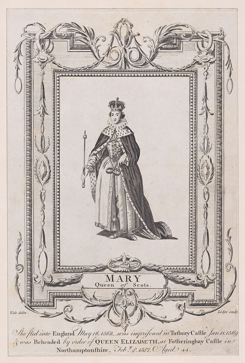 Mary, Queen of Scots, John Lodge (British, active 1774–96), Etcing and engraving 