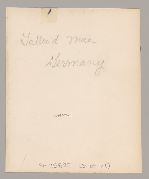 [German Stowaway, Ellis Island, New York], Augustus Frederick Sherman (American, Lynn, Pennsylvania 1865–1925 New York), Gelatin silver print