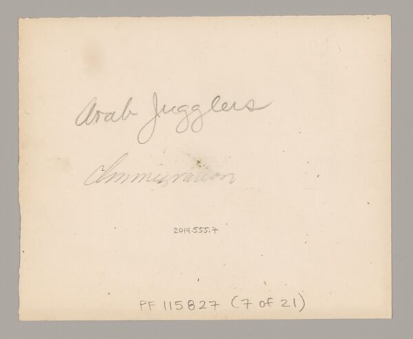 [Moroccan Men and Boy, Ellis Island, New York], Augustus Frederick Sherman (American, Lynn, Pennsylvania 1865–1925 New York), Gelatin silver print