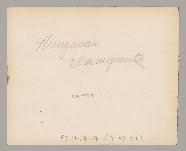 [Hungarian Immigrants, Ellis Island, New York], Augustus Frederick Sherman (American, Lynn, Pennsylvania 1865–1925 New York), Gelatin silver print