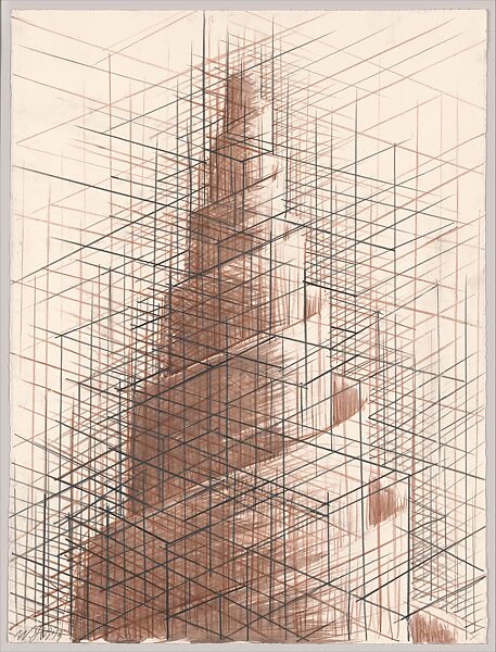 "The Seven Towers" I Series, Walid Siti (Iraqi, born Duhok, 1954), Graphite, colored crayon, and acrylic wash on paper 