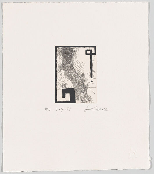 Seven Etchings, Frank Lobdell (American, Kansas City, Missouri 1921–2013 Palo Alto, California), Hardground etching