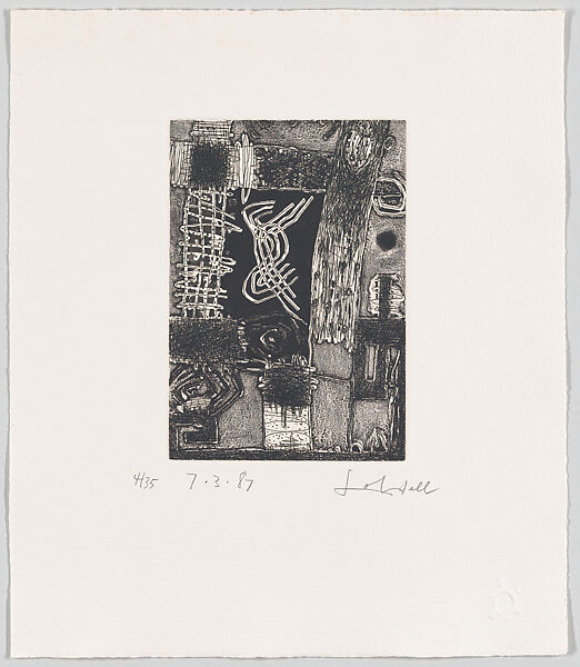 Seven Etchings, Frank Lobdell (American, Kansas City, Missouri 1921–2013 Palo Alto, California), Hardground etching