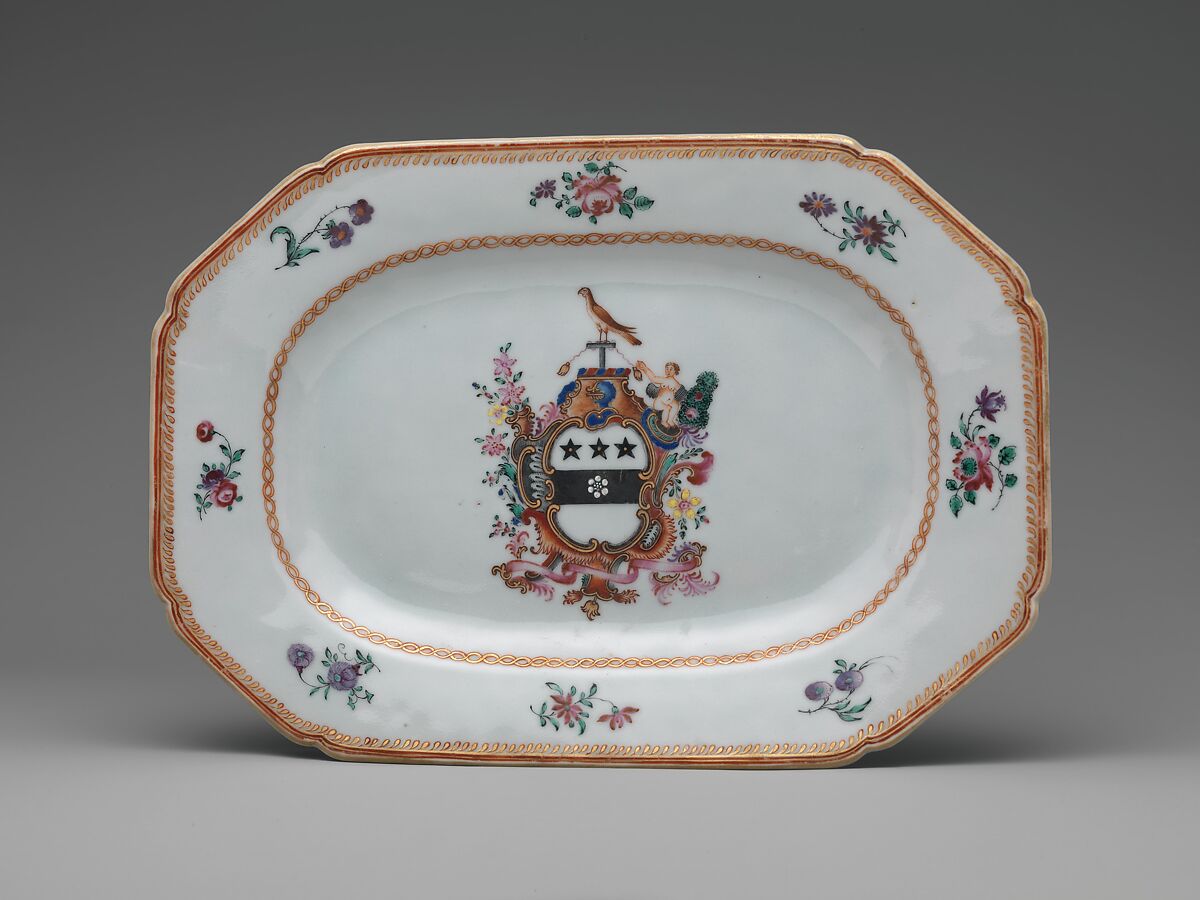 Platter, Porcelain, Chinese, for American market 