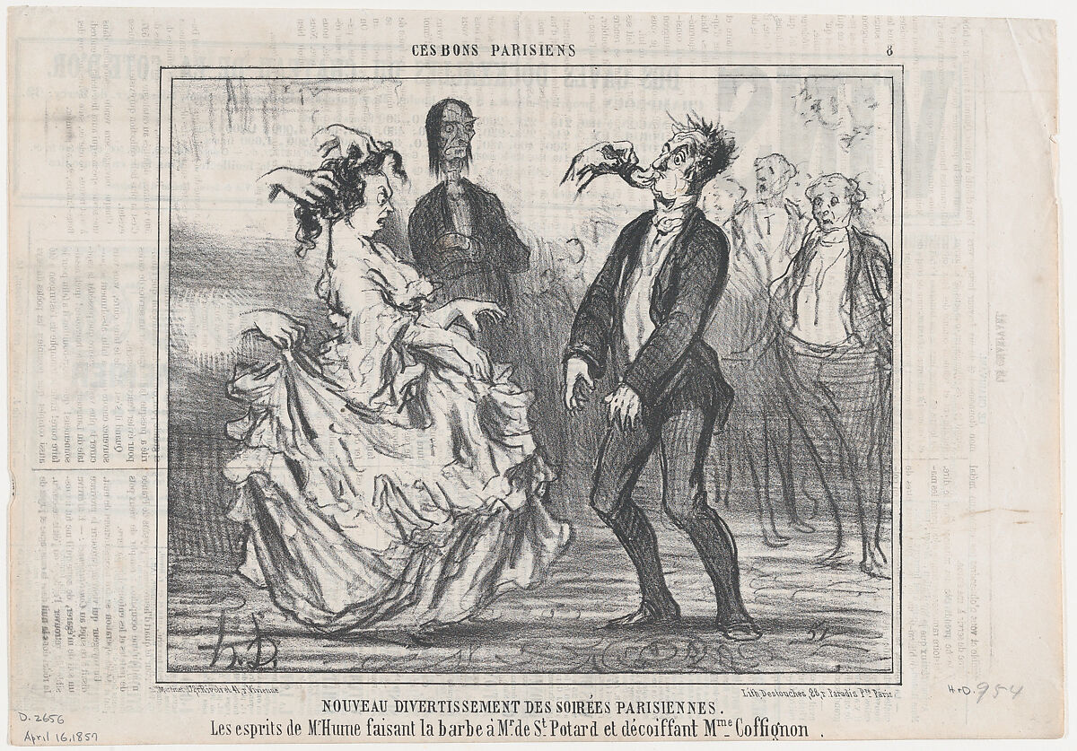 Nouveau Divertissement des Soirées Parisiennes, from Ces Bons Parisiens, published in Le Charivari, April 16, 1857, Honoré Daumier (French, Marseilles 1808–1879 Valmondois), Lithograph; second state of two (Delteil) 