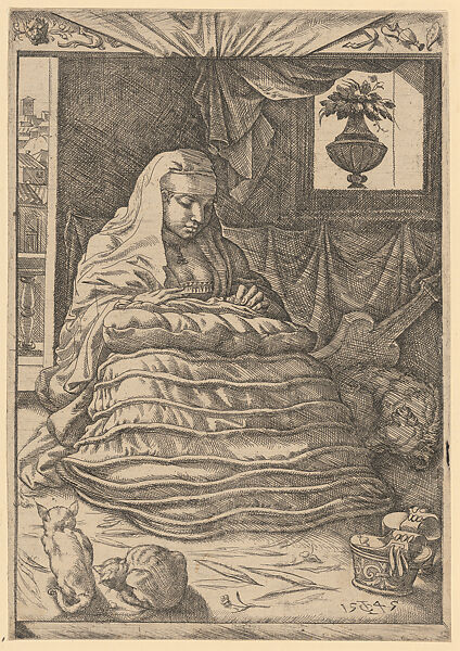 Spanish Woman (Oriental Woman), Jan Cornelisz Vermeyen (Netherlandish, Beverwijk ca. 1504–1559 Brussels), Etching 