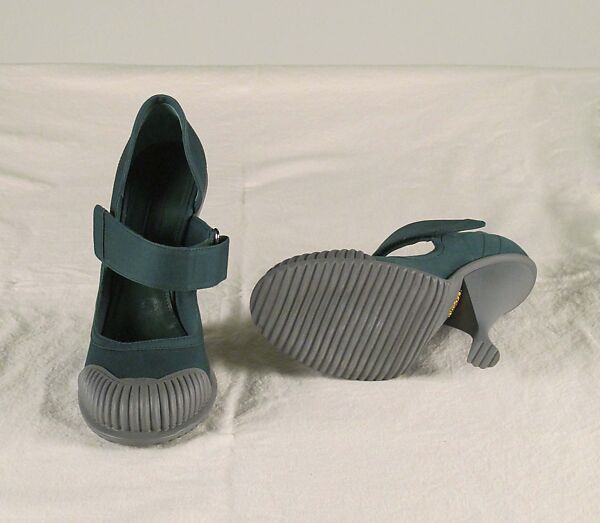 Ensemble, Prada (Italian, founded 1913), wool, silk, synthetic, leather, metal, feathers, Italian