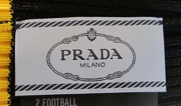 Ensemble, Prada (Italian, founded 1913), wool, silk, synthetic, leather, metal, feathers, Italian