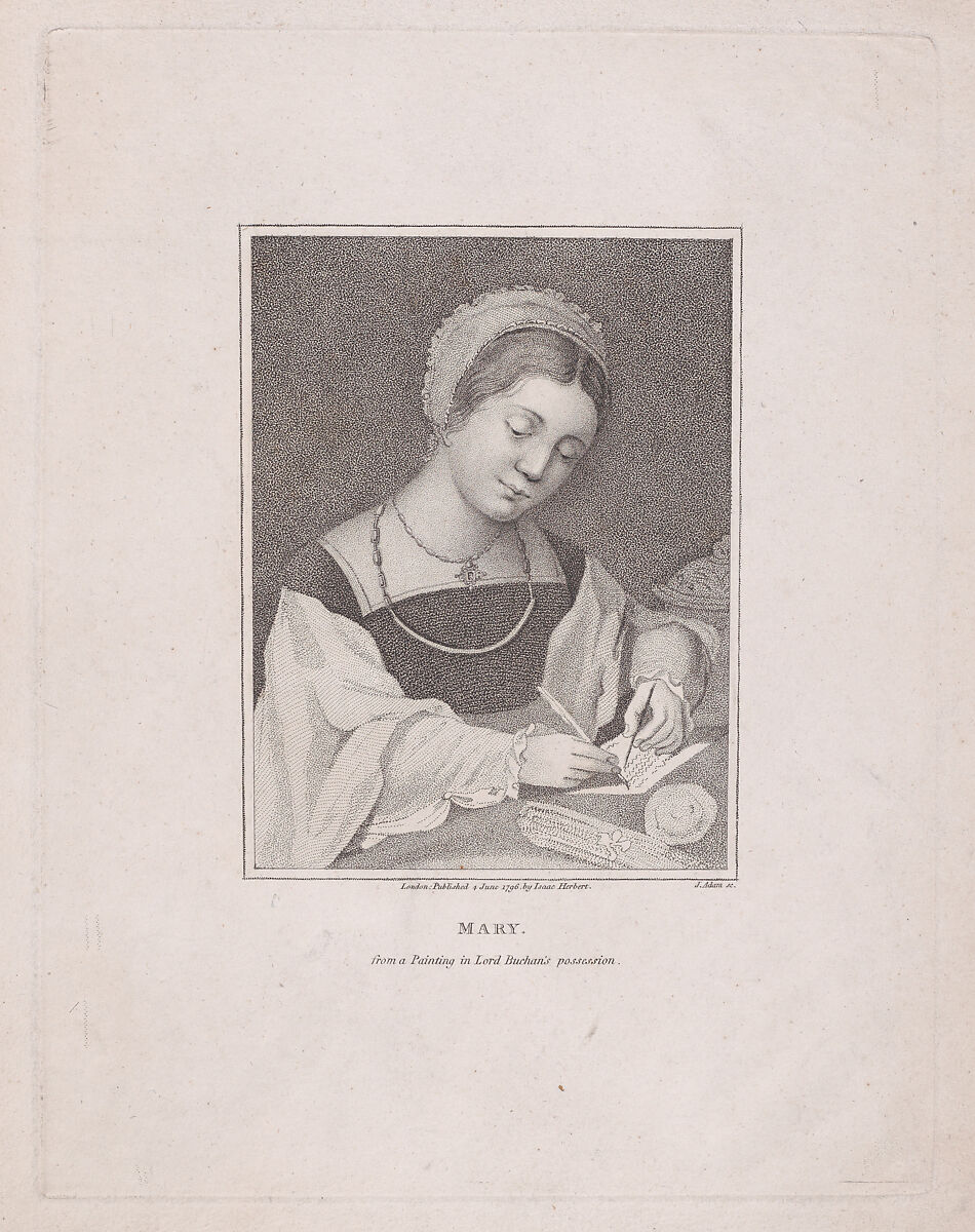 Mary, Queen of Scots, Published by Isaac Herbert (British), Stipple engraving 