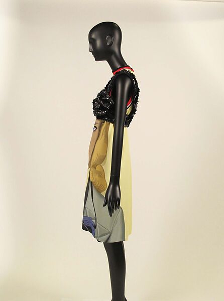 Ensemble, Prada (Italian, founded 1913), wool, synthetic, leather, metal, feathers, Italian