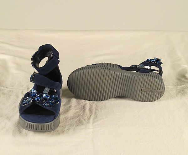 Ensemble, Prada (Italian, founded 1913), wool, synthetic, leather, metal, feathers, Italian