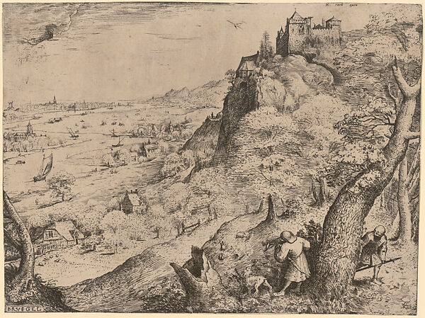 The Rabbit Hunt, Pieter Bruegel the Elder (Netherlandish, Breda (?) ca. 1525–1569 Brussels), Etching and engraving 