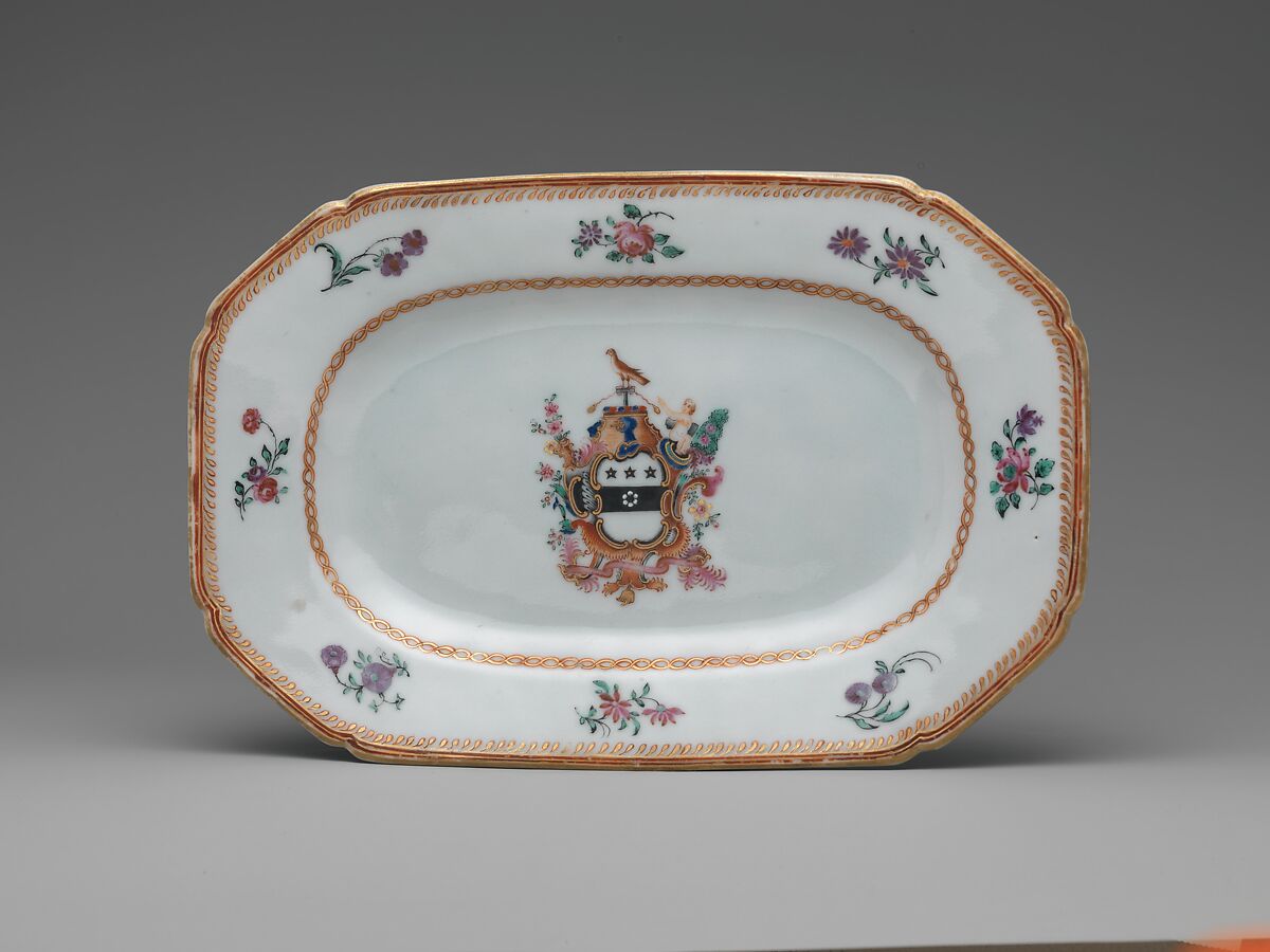 Platter, Porcelain, Chinese, for American market 