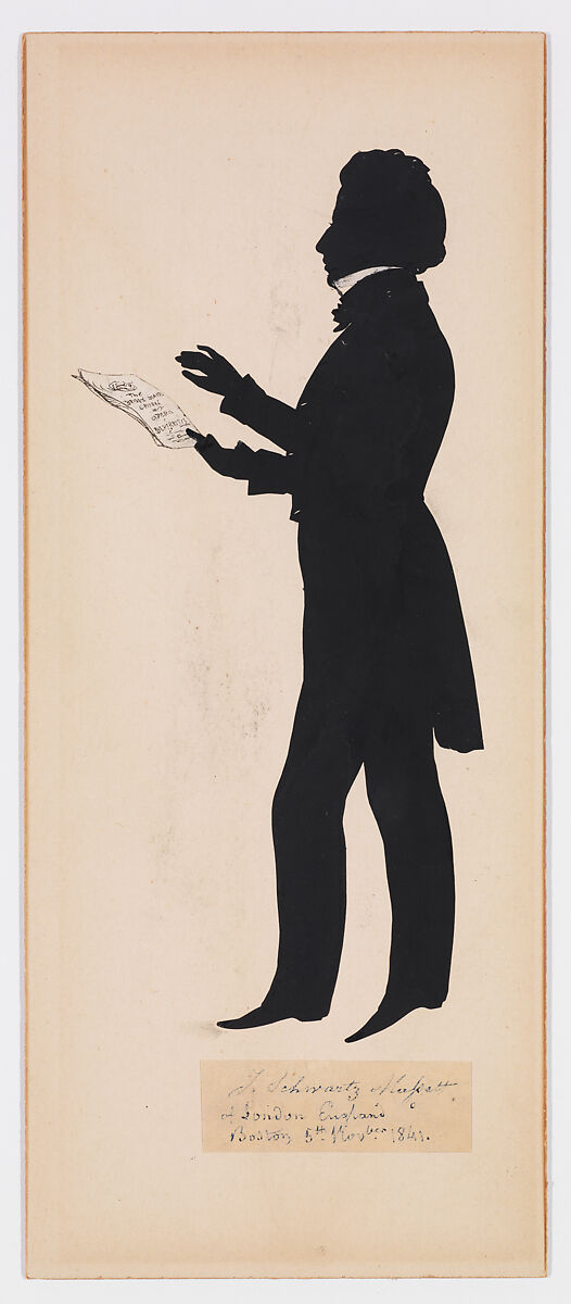 J. Schwartz Massett of London, Auguste Edouart (French, 1789–1861), Cut paper silhouette 