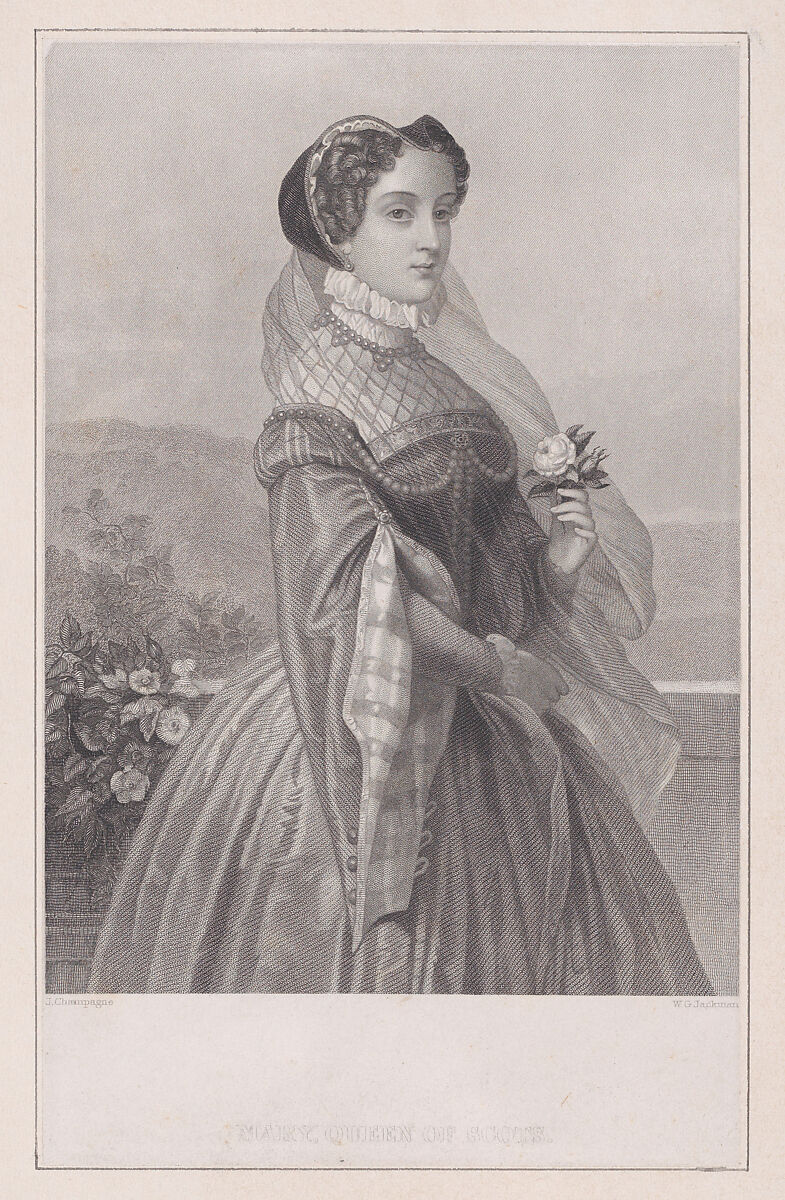 Mary, Queen of Scots (from "Queenly Women, Crowned and Uncrowned," plate VII), William G. Jackman (British, active America ca. 1841–1860), Stipple engraving 