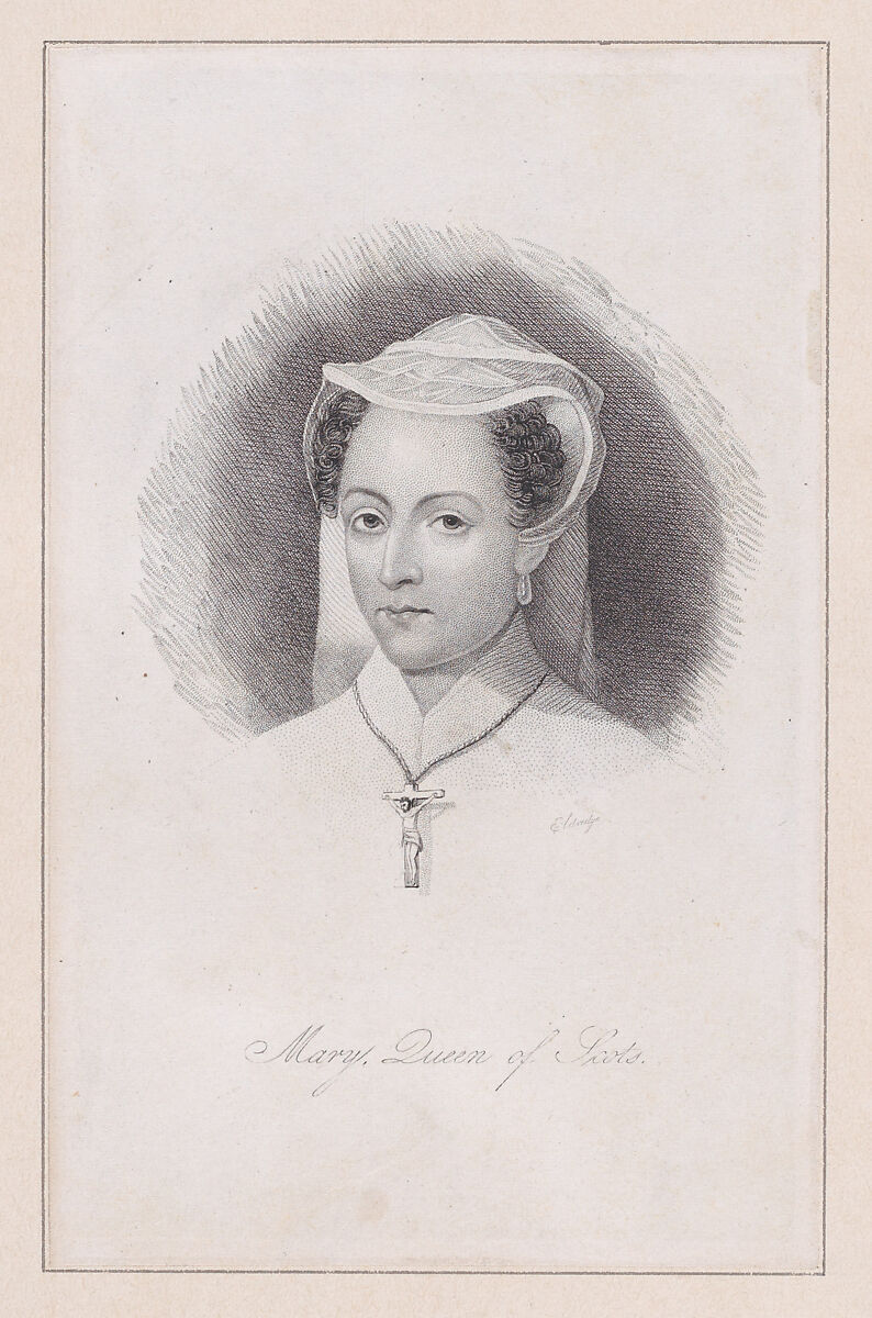 Mary, Queen of Scots (from "Queenly Women, Crowned and Uncrowned," plate VII), Eldridge (American, active Philadelphia, mid-19th century), Stipple engraving 