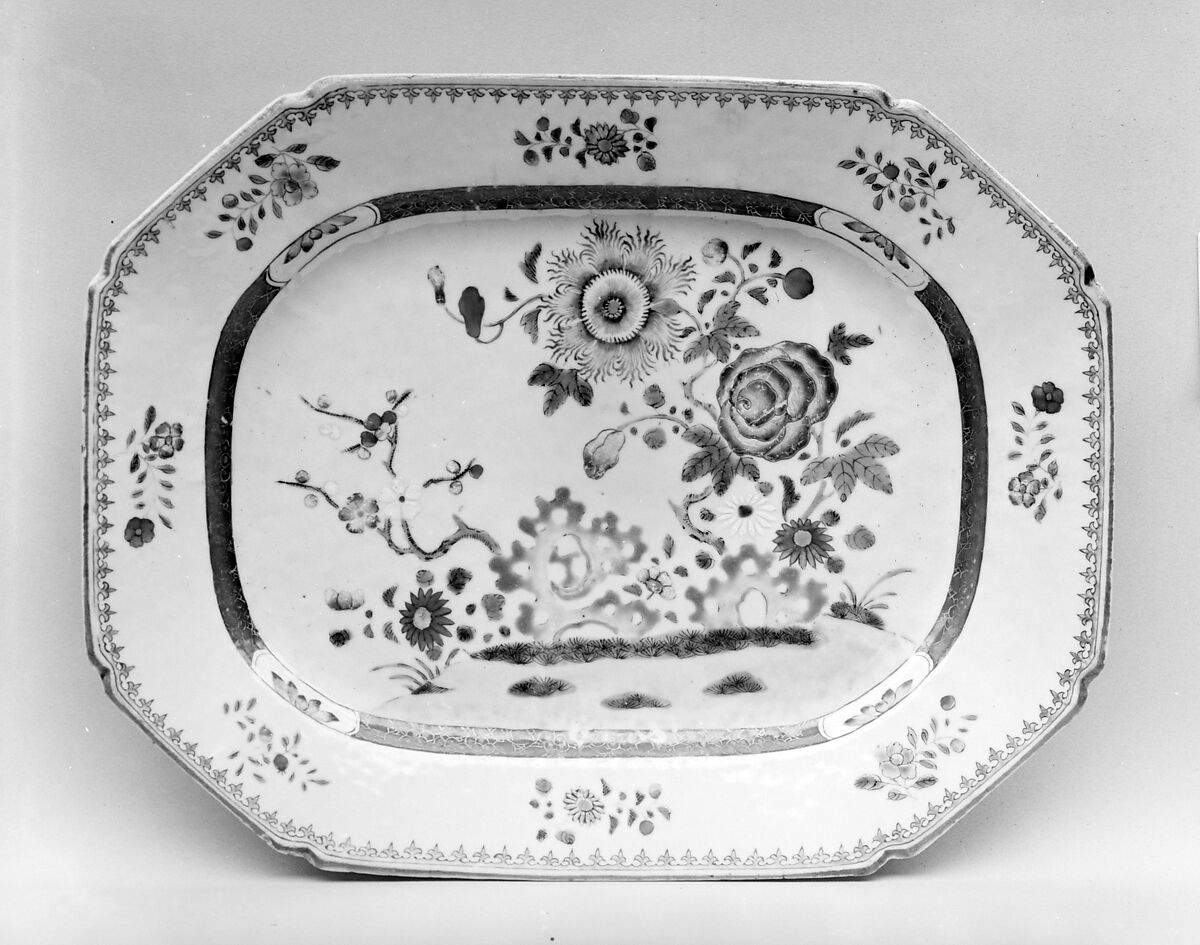 Platter, Porcelain, Chinese for export