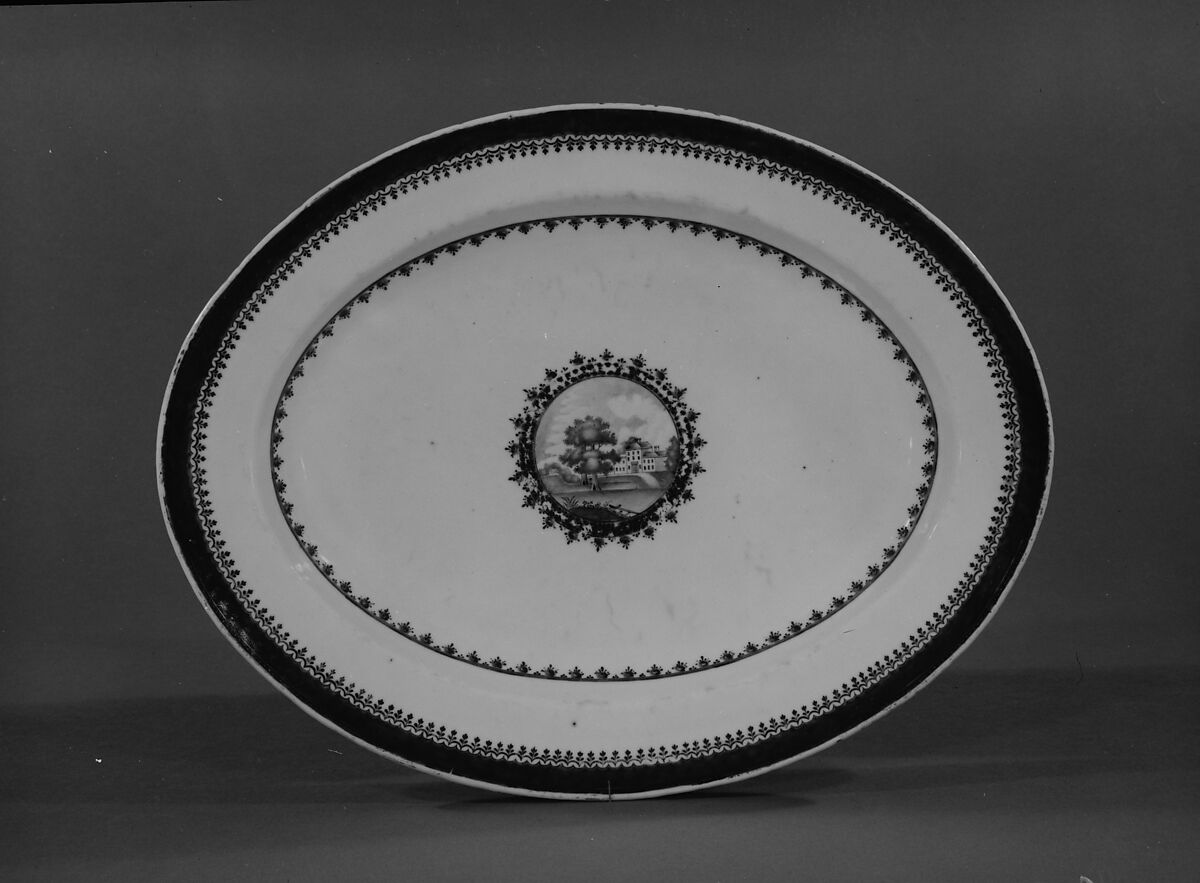 Platter, Porcelain, Chinese, for American market 