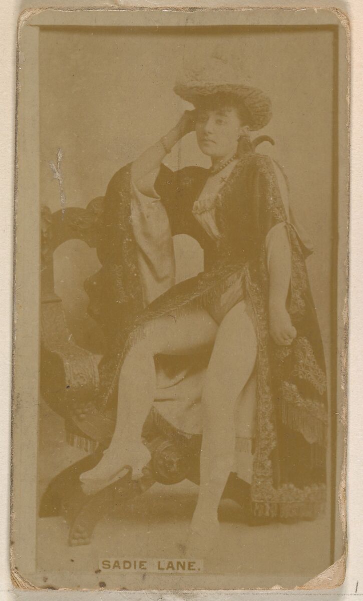 Sadie Lane, from the Actresses series (N245) issued by Kinney Brothers to promote Sweet Caporal Cigarettes, Issued by Kinney Brothers Tobacco Company, Albumen photograph 