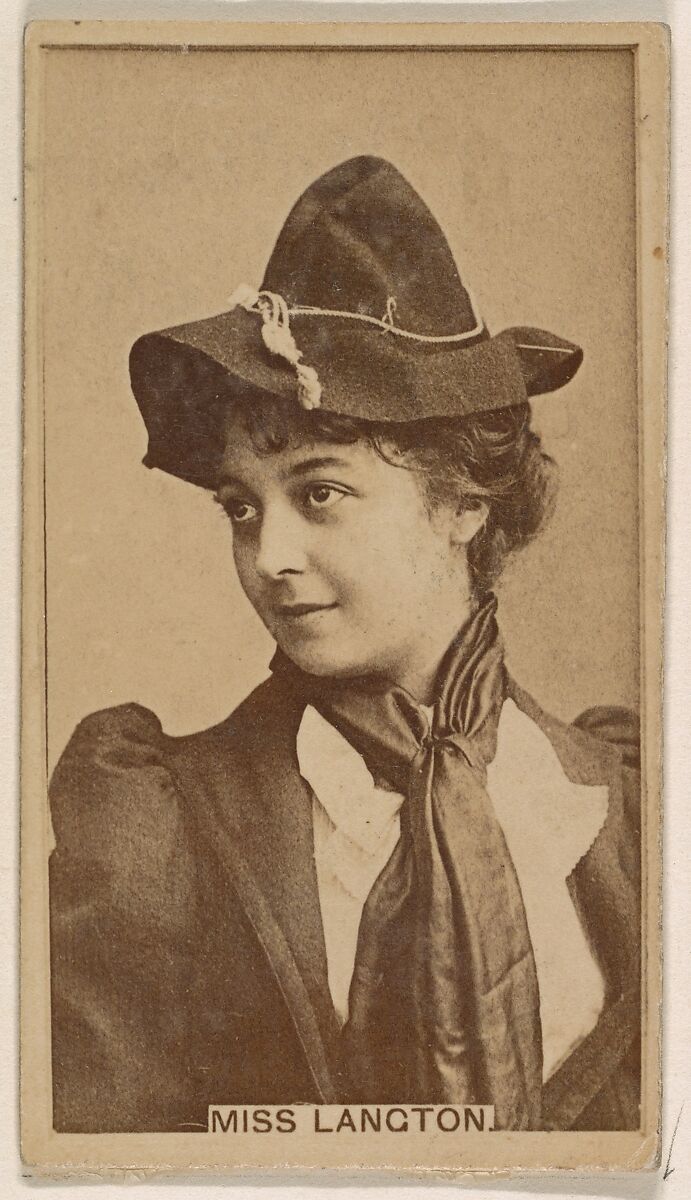 Miss Langton, from the Actresses series (N245) issued by Kinney Brothers to promote Sweet Caporal Cigarettes, Issued by Kinney Brothers Tobacco Company, Albumen photograph 