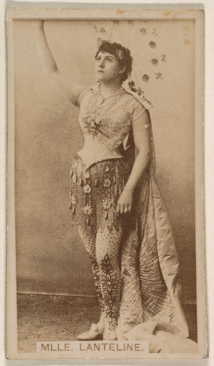 Mlle. Lanteline, from the Actresses series (N245) issued by Kinney Brothers to promote Sweet Caporal Cigarettes, Issued by Kinney Brothers Tobacco Company, Albumen photograph 