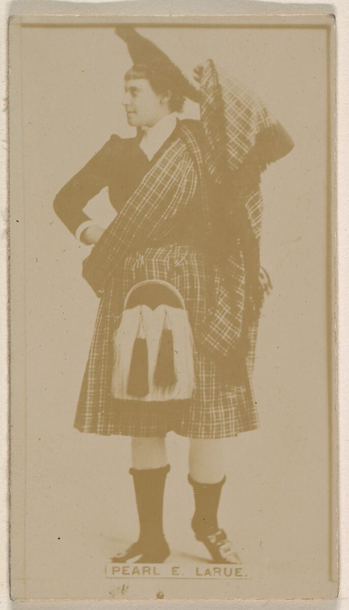 Pearl E. Larue, from the Actresses series (N245) issued by Kinney Brothers to promote Sweet Caporal Cigarettes, Issued by Kinney Brothers Tobacco Company, Albumen photograph 