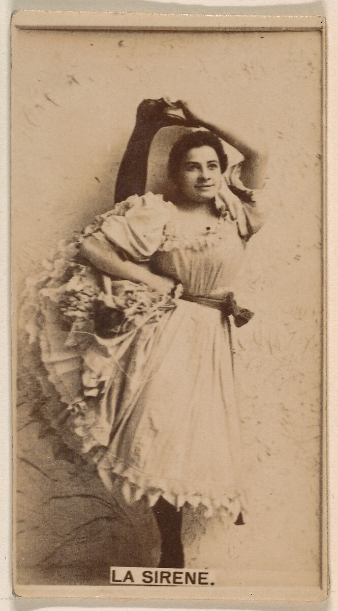La Sirene, from the Actresses series (N245) issued by Kinney Brothers to promote Sweet Caporal Cigarettes, Issued by Kinney Brothers Tobacco Company, Albumen photograph 