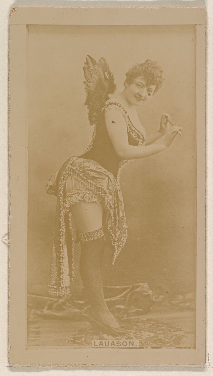 Miss Lauason, from the Actresses series (N245) issued by Kinney Brothers to promote Sweet Caporal Cigarettes, Issued by Kinney Brothers Tobacco Company, Albumen photograph 