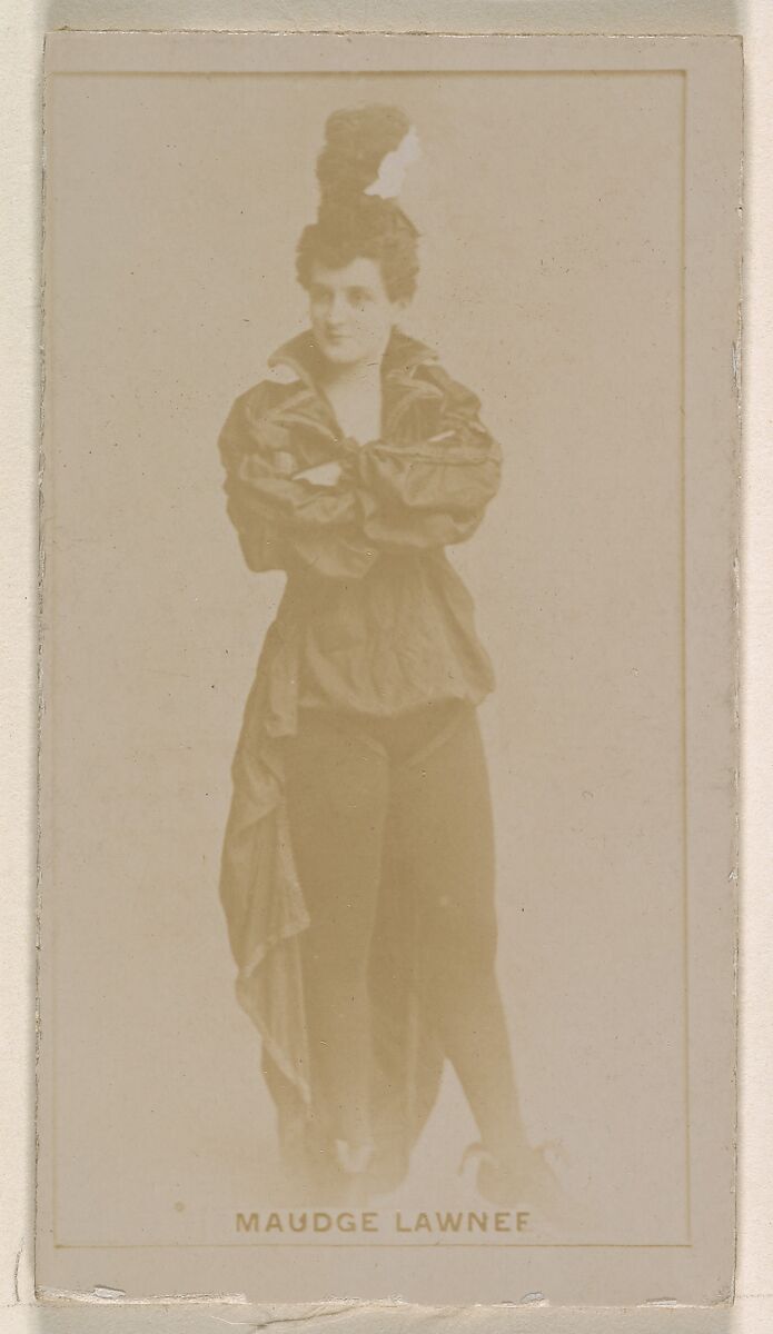Madge Lawner, from the Actresses series (N245) issued by Kinney Brothers to promote Sweet Caporal Cigarettes, Issued by Kinney Brothers Tobacco Company, Albumen photograph 