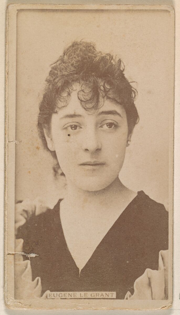 Eugene le Grant, from the Actresses series (N245) issued by Kinney Brothers to promote Sweet Caporal Cigarettes, Issued by Kinney Brothers Tobacco Company, Albumen photograph 