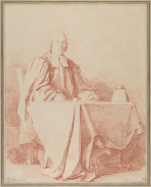 Portrait of a Magistrate, Jean Honoré Fragonard (French, Grasse 1732–1806 Paris), Red chalk 