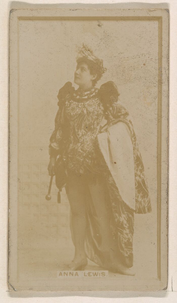 Anna Lewis, from the Actresses series (N245) issued by Kinney Brothers to promote Sweet Caporal Cigarettes, Issued by Kinney Brothers Tobacco Company, Albumen photograph 