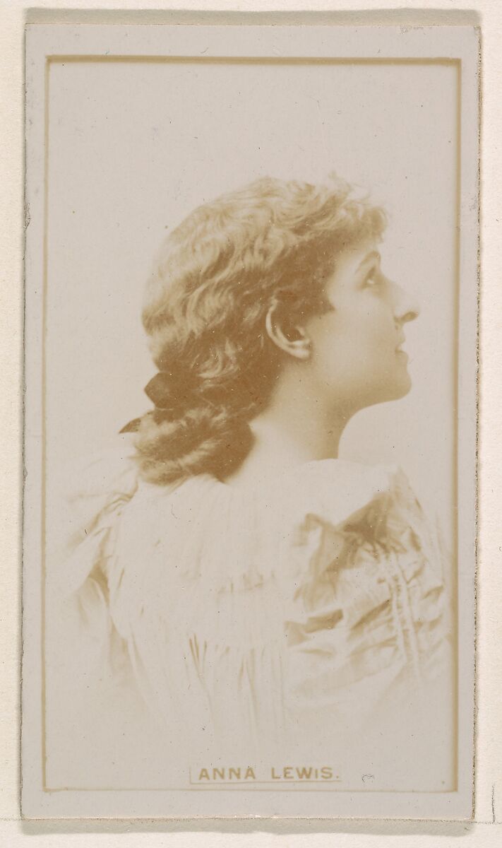 Anna Lewis, from the Actresses series (N245) issued by Kinney Brothers to promote Sweet Caporal Cigarettes, Issued by Kinney Brothers Tobacco Company, Albumen photograph 