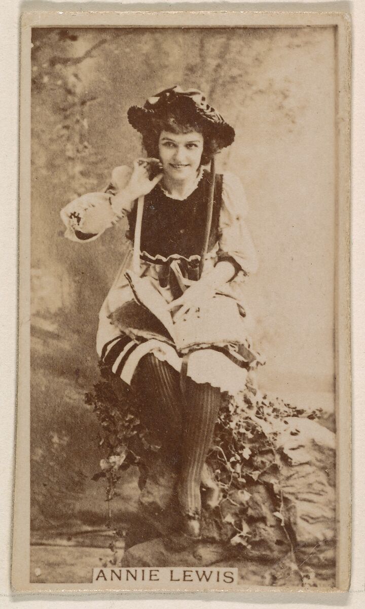 Annie Lewis, from the Actresses series (N245) issued by Kinney Brothers to promote Sweet Caporal Cigarettes, Issued by Kinney Brothers Tobacco Company, Albumen photograph 