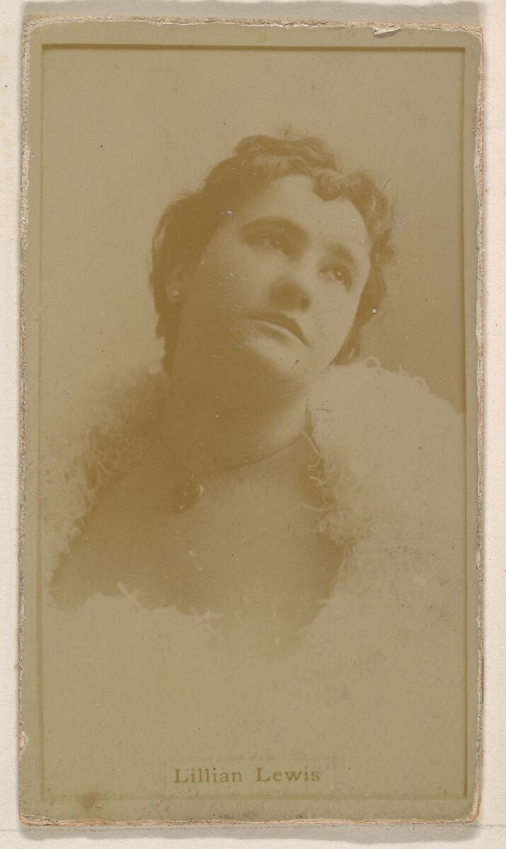 Lillian Lewis, from the Actresses series (N245) issued by Kinney Brothers to promote Sweet Caporal Cigarettes, Issued by Kinney Brothers Tobacco Company, Albumen photograph 