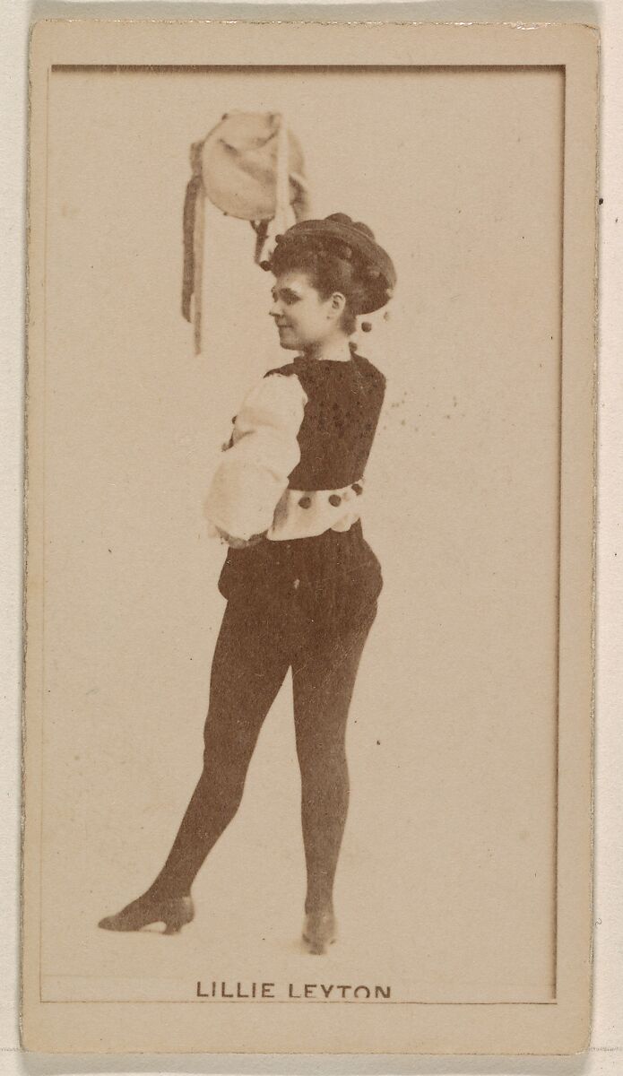 Lillie Leyton, from the Actresses series (N245) issued by Kinney Brothers to promote Sweet Caporal Cigarettes, Issued by Kinney Brothers Tobacco Company, Albumen photograph 