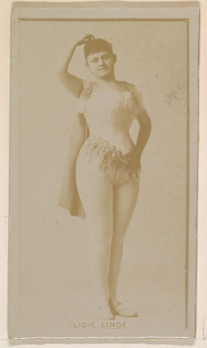 Lidie Linde, from the Actresses series (N245) issued by Kinney Brothers to promote Sweet Caporal Cigarettes, Issued by Kinney Brothers Tobacco Company, Albumen photograph 