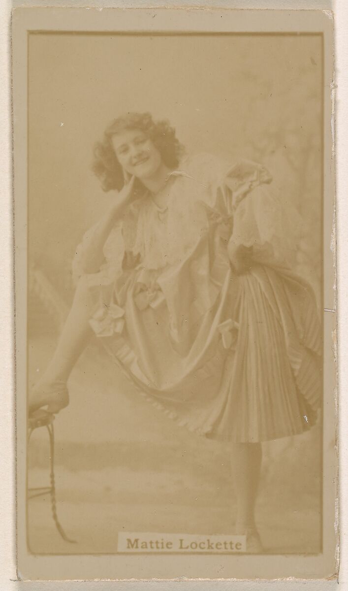 Mlle. Lobestini, from the Actresses series (N245) issued by Kinney Brothers to promote Sweet Caporal Cigarettes, Issued by Kinney Brothers Tobacco Company, Albumen photograph 