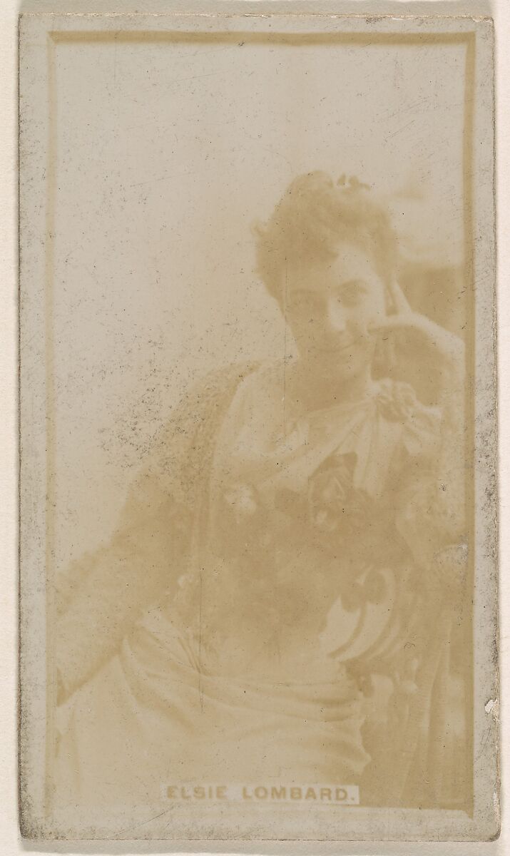 Elsie Lombard, from the Actresses series (N245) issued by Kinney Brothers to promote Sweet Caporal Cigarettes, Issued by Kinney Brothers Tobacco Company, Albumen photograph 