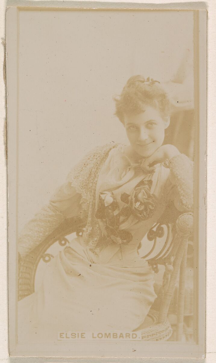 Elsie Lombard, from the Actresses series (N245) issued by Kinney Brothers to promote Sweet Caporal Cigarettes, Issued by Kinney Brothers Tobacco Company, Albumen photograph 