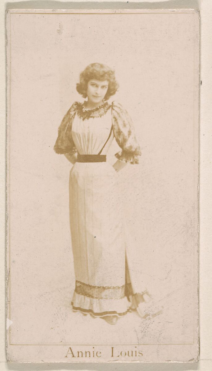Annie Louis, from the Actresses series (N245) issued by Kinney Brothers to promote Sweet Caporal Cigarettes, Issued by Kinney Brothers Tobacco Company, Albumen photograph 