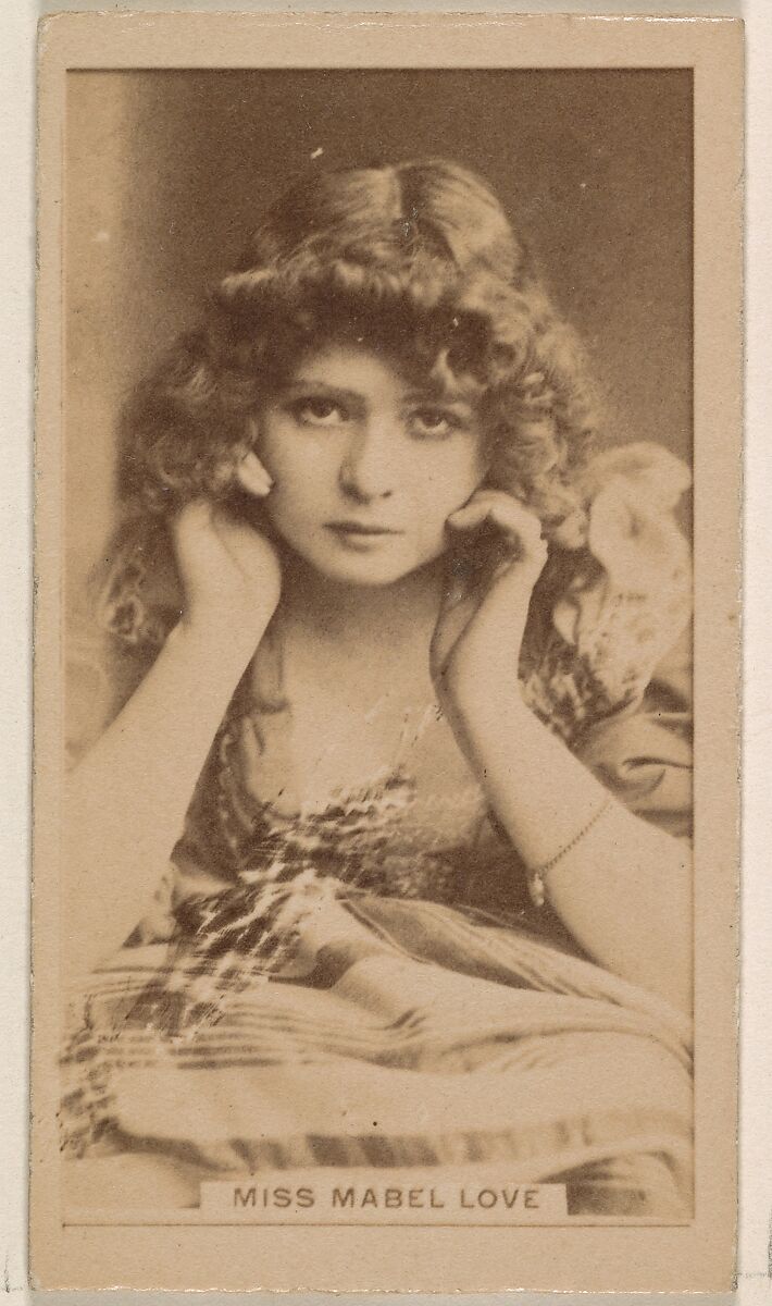 Miss Mabel Love, from the Actresses series (N245) issued by Kinney Brothers to promote Sweet Caporal Cigarettes, Issued by Kinney Brothers Tobacco Company, Albumen photograph 