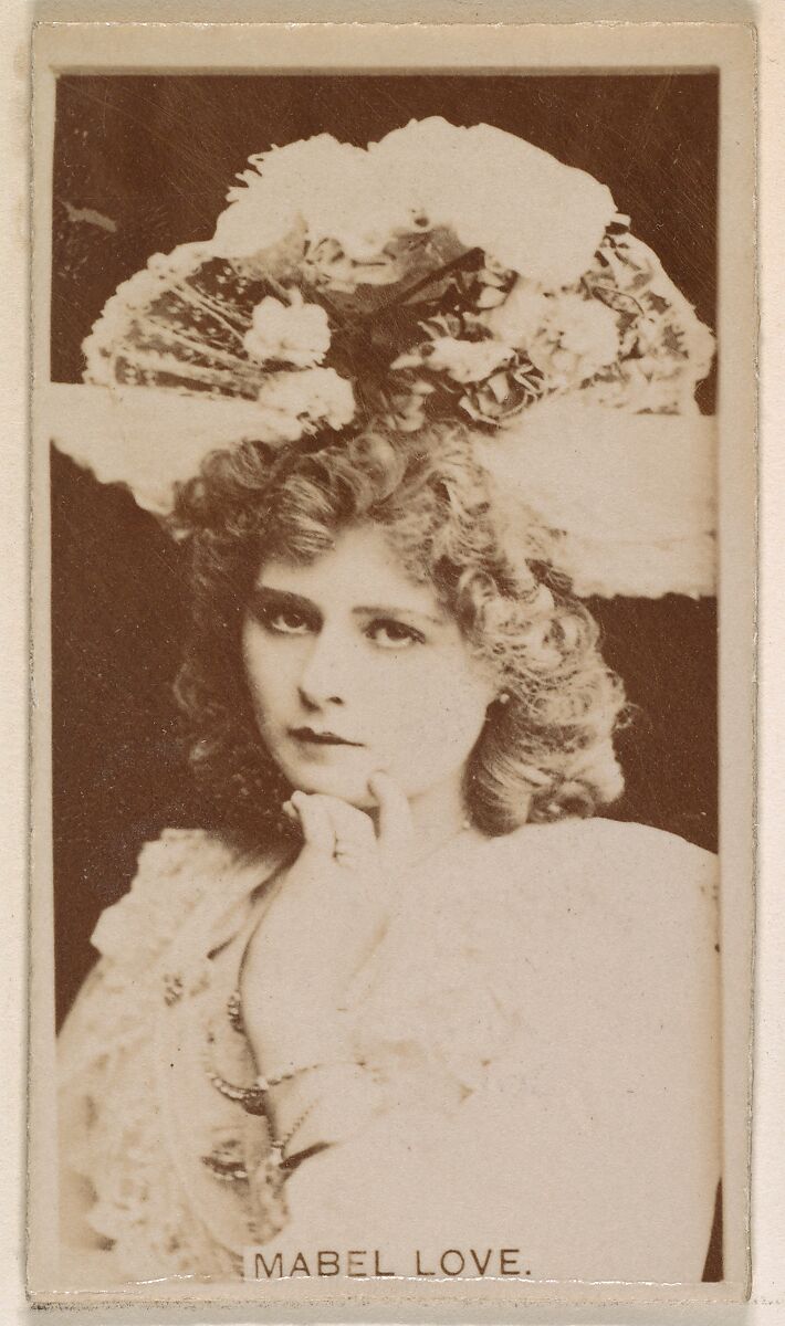 Miss Mabel Love, from the Actresses series (N245) issued by Kinney Brothers to promote Sweet Caporal Cigarettes, Issued by Kinney Brothers Tobacco Company, Albumen photograph 